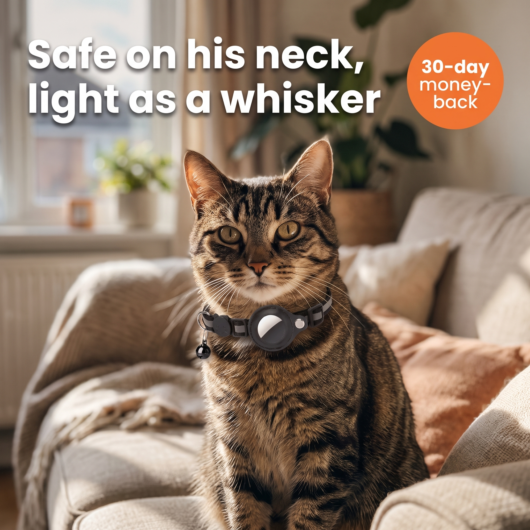 Purrspot™ GPS Cat Collar — No Subscription, No Nightly Charging
