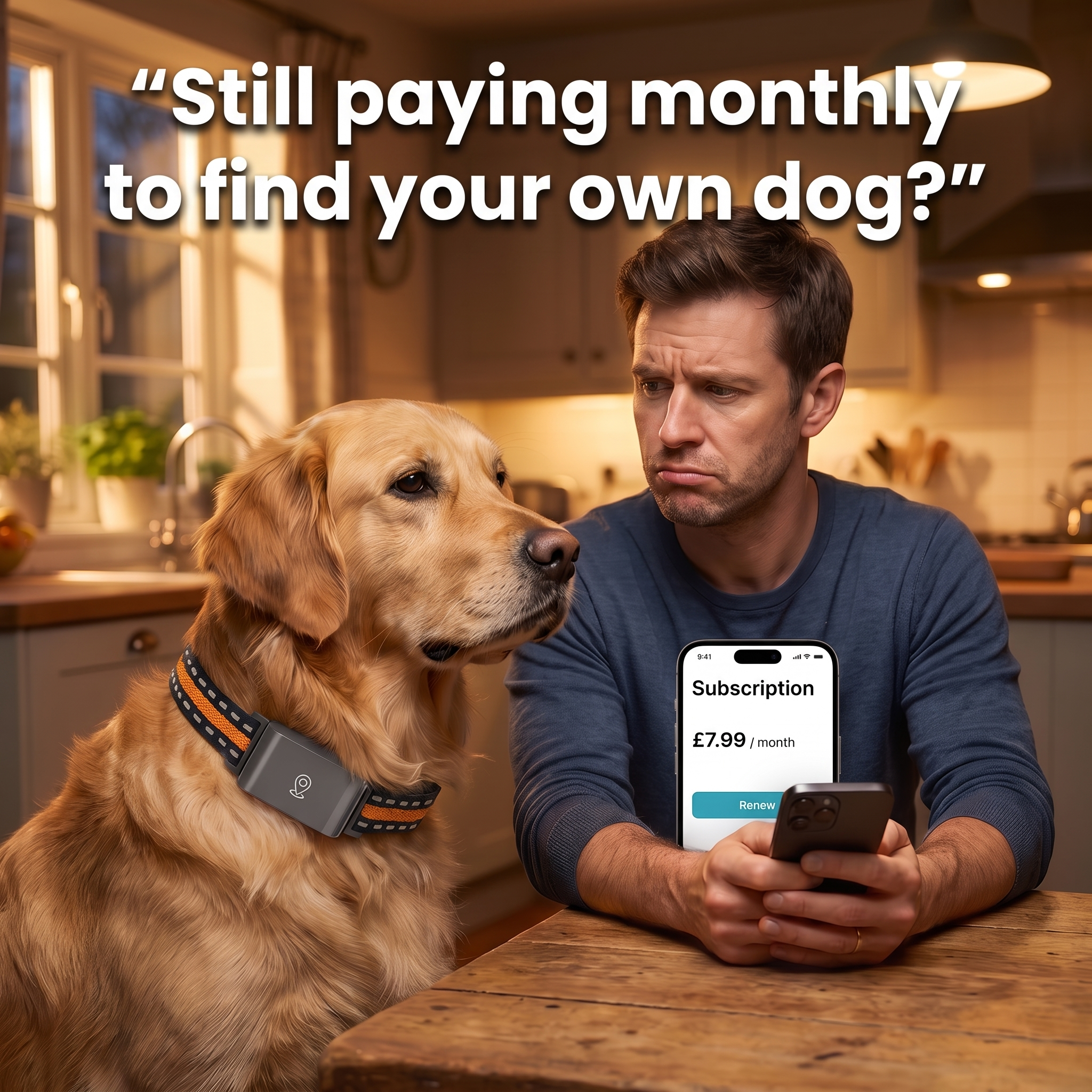 Barkspot™ GPS Dog Collar — Real-Time Tracking, No Monthly Subscription
