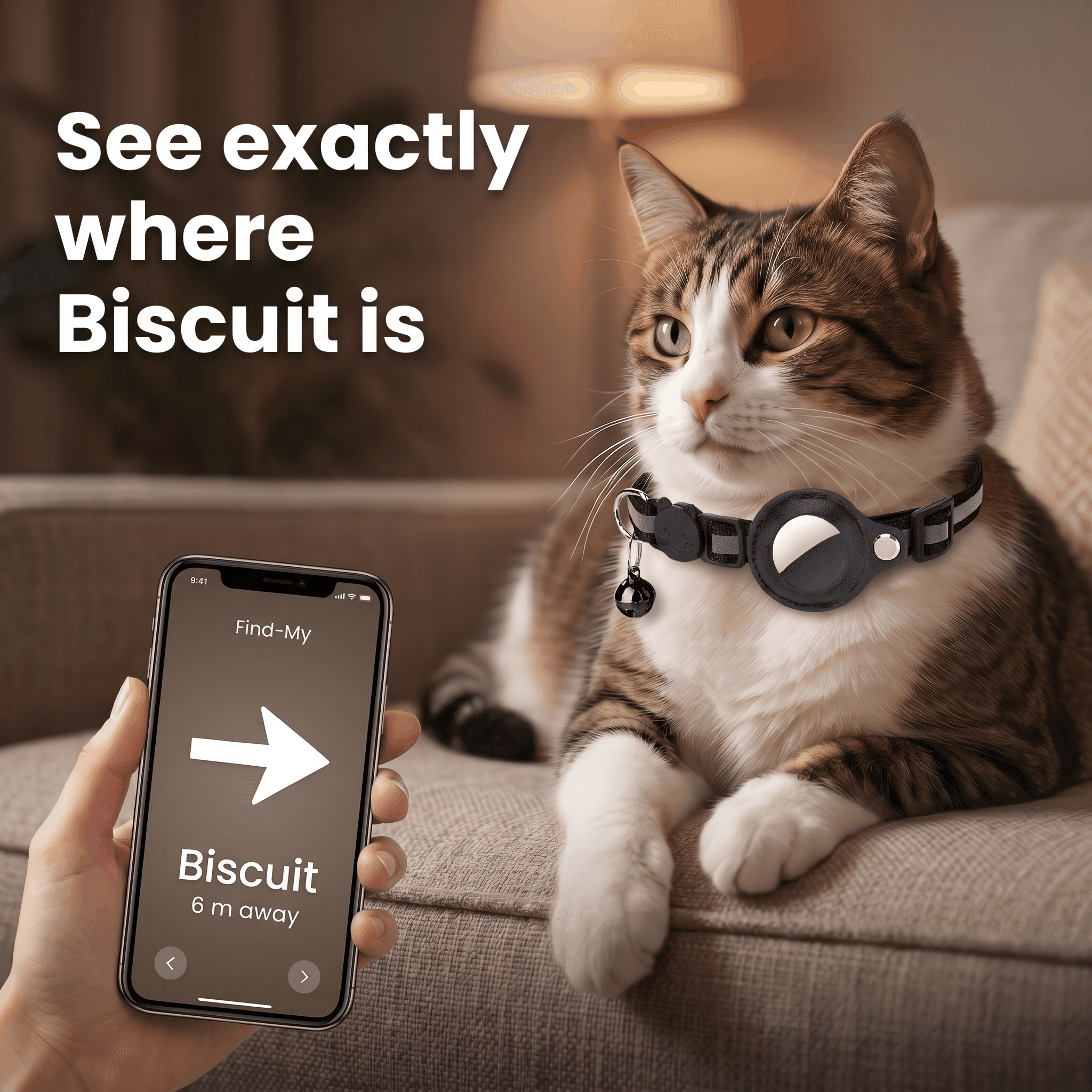 Purrspot™ GPS Cat Collar — No Subscription, No Nightly Charging