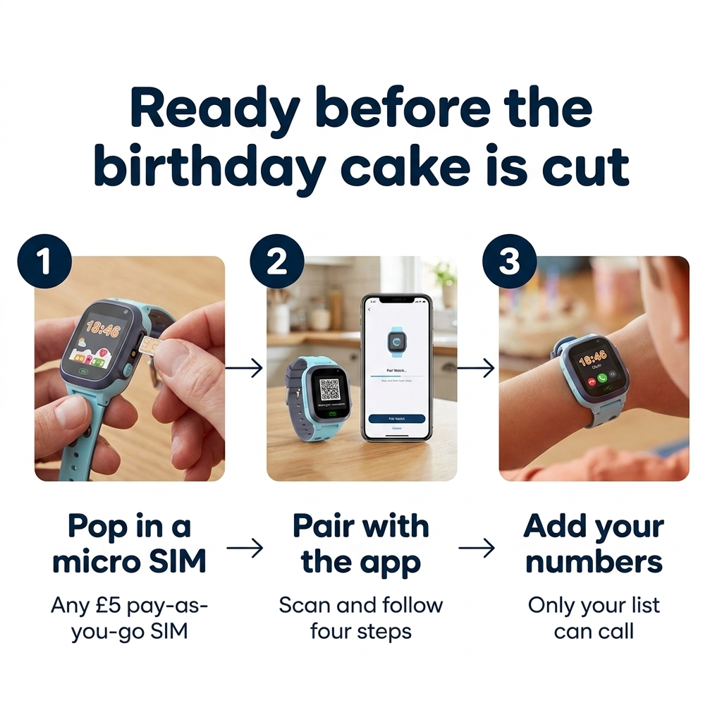 Buzzly™ Kids' Calling Watch — Their First Watch, Your Number In It. No Subscription