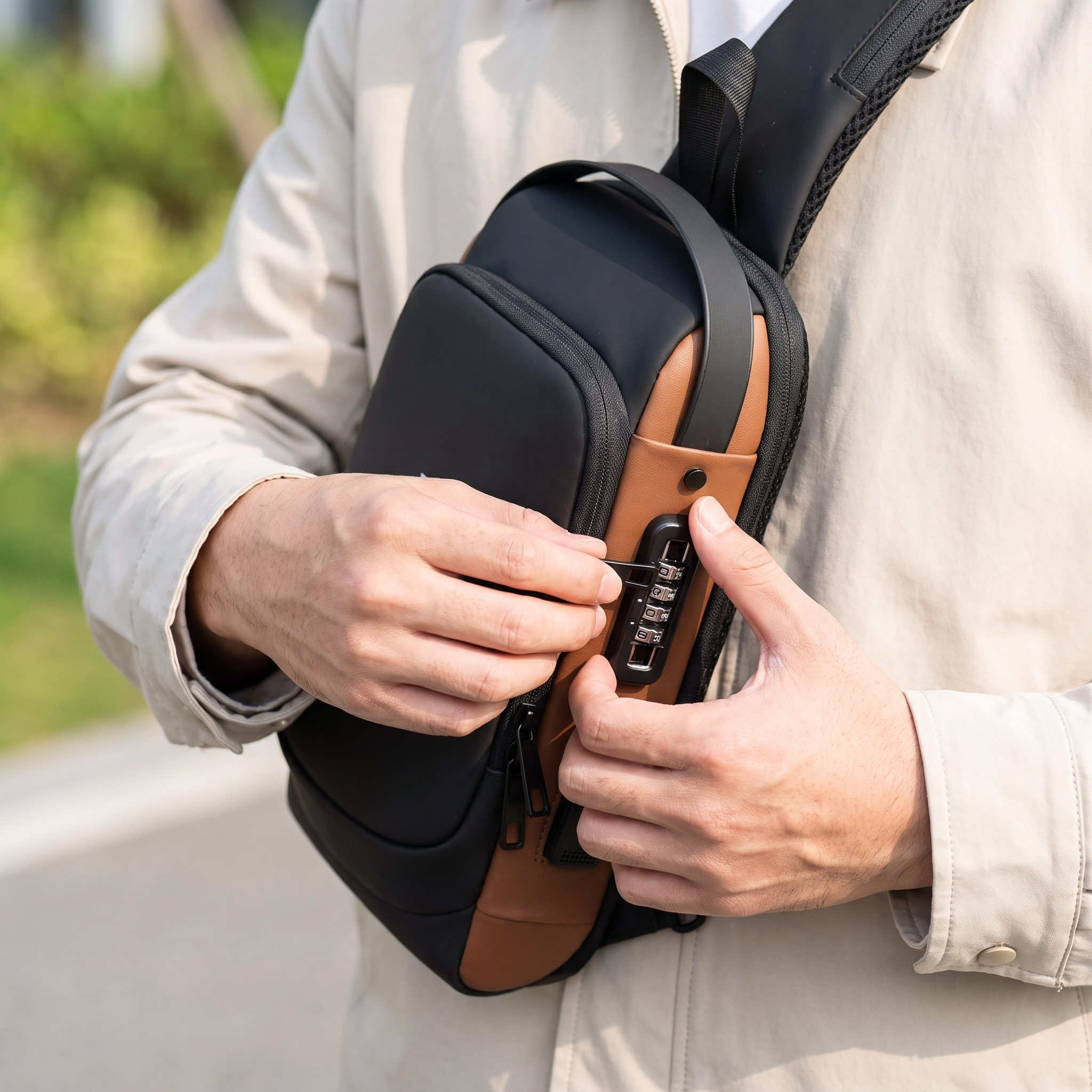 Vaulty™ – Anti-Theft Crossbody Bag | Lockable Main Compartment | Hidden Zips