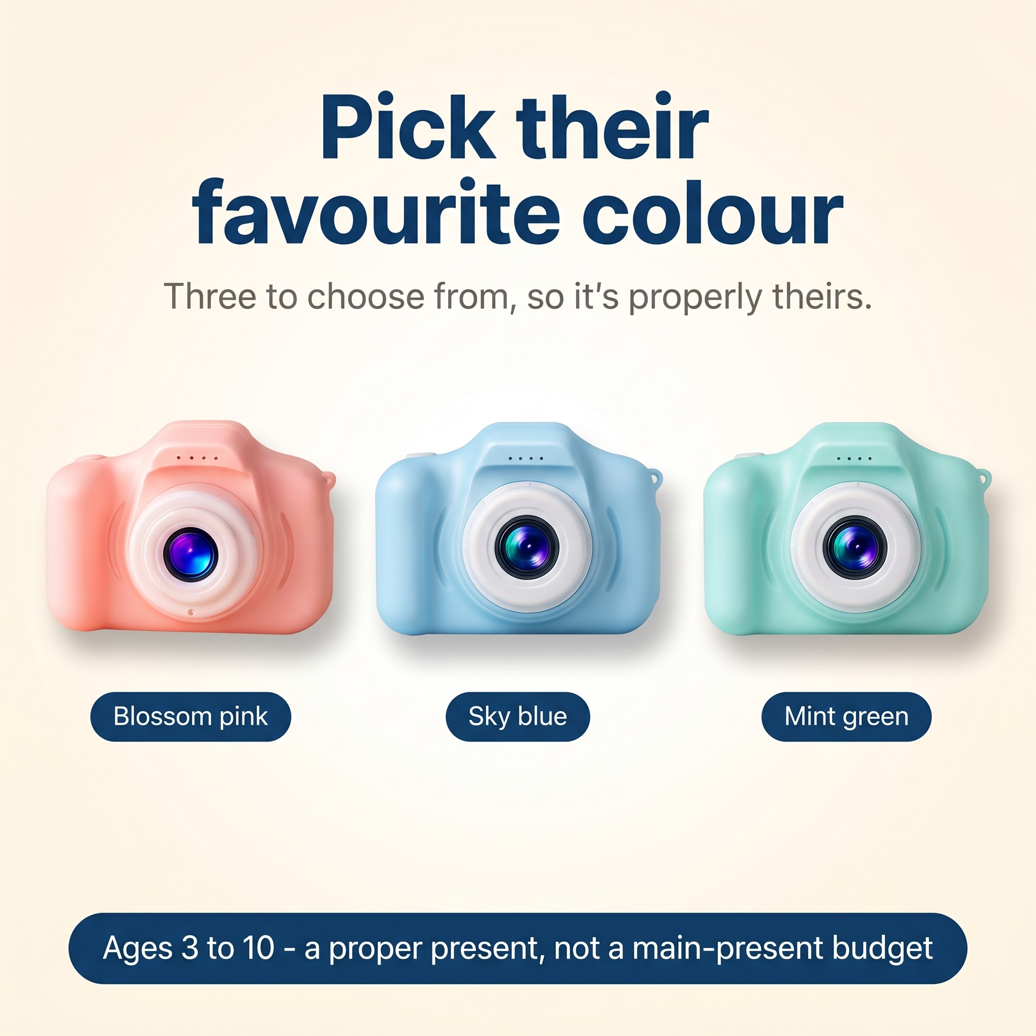 Pixie™ – Kids Camera | Ages 3-10 | 12MP Photo & 1080p Video | Shockproof