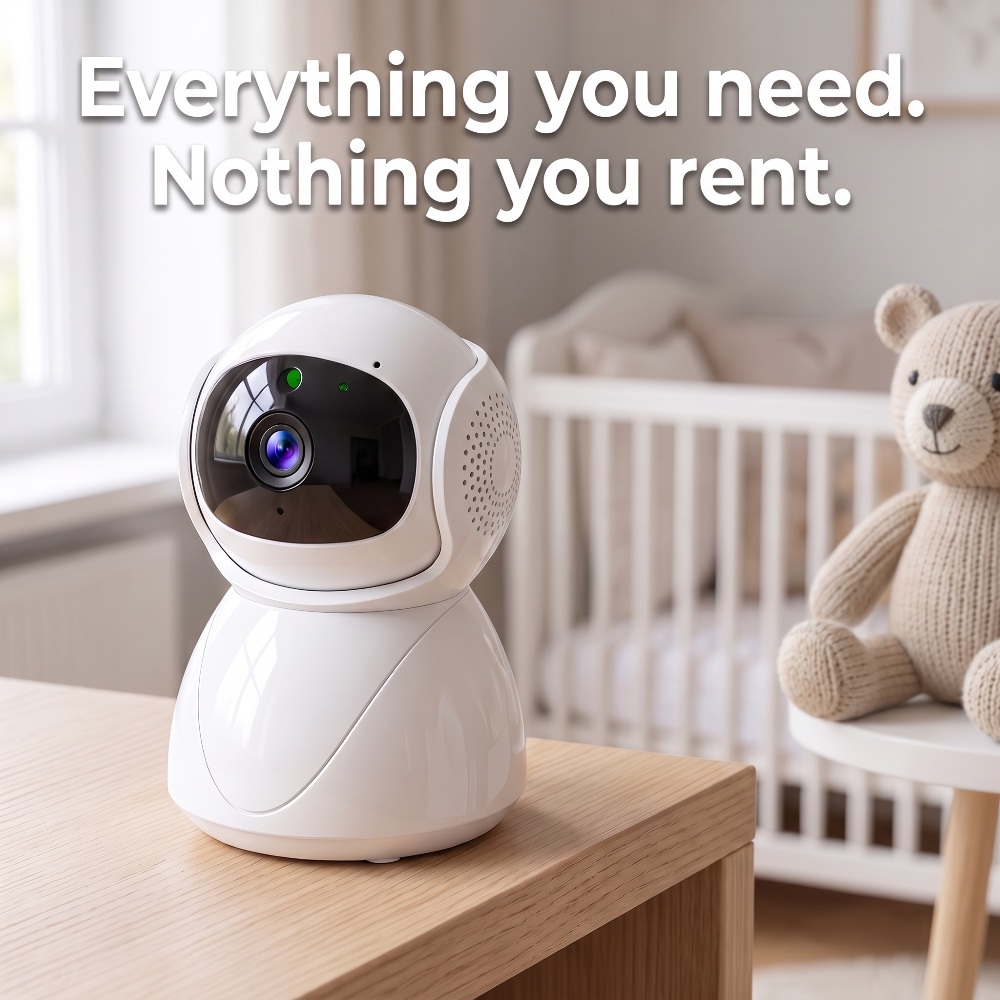 Nestly™ – 360° WiFi Baby Monitor | Local SD Storage, No Cloud, No Subscription