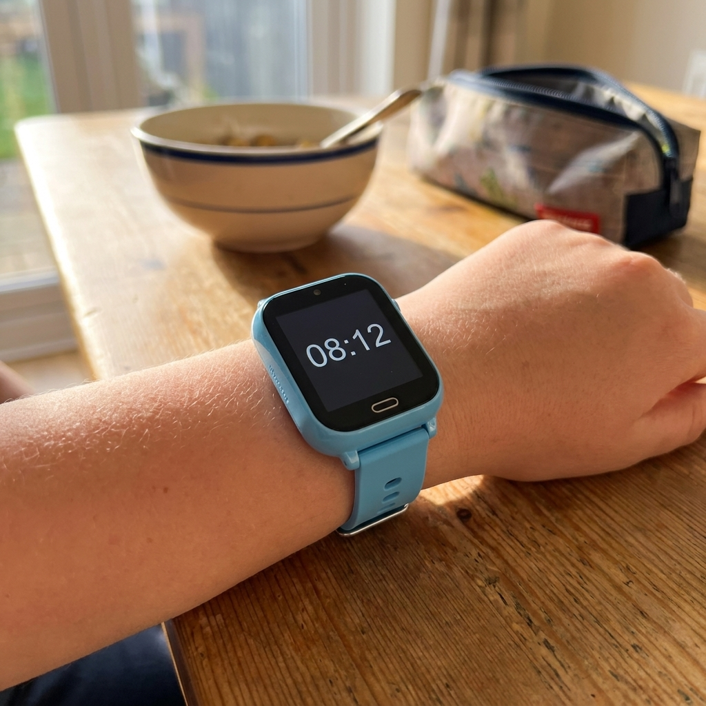 Kidspot watch on a child's wrist