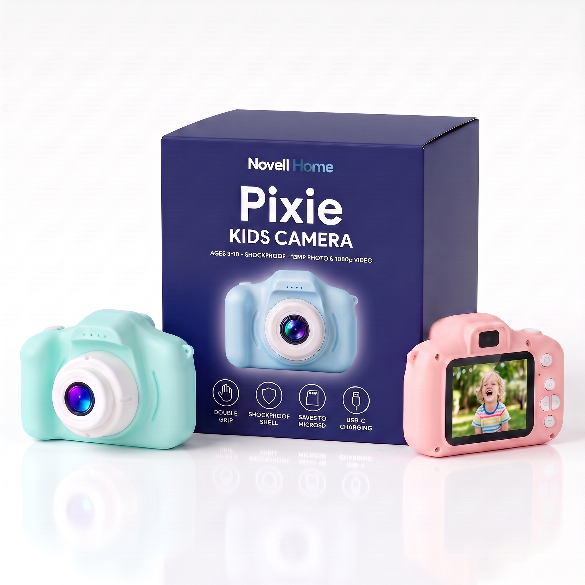 Pixie™ – Kids Camera | Ages 3-10 | 12MP Photo & 1080p Video | Shockproof