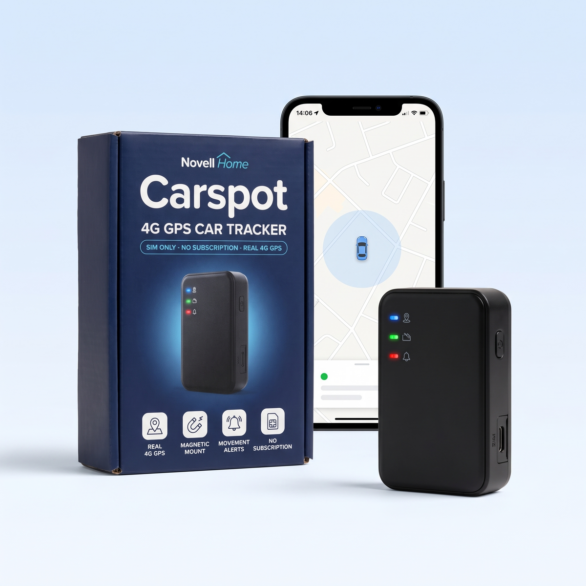 Carspot™ 4G GPS Car Tracker — SIM Only, No Subscription