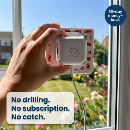 LookOut™ Indoor Window Security Camera — See Your Doorstep, No Subscription, No Drilling