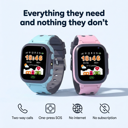 Buzzly™ Kids' Calling Watch — Their First Watch, Your Number In It. No Subscription