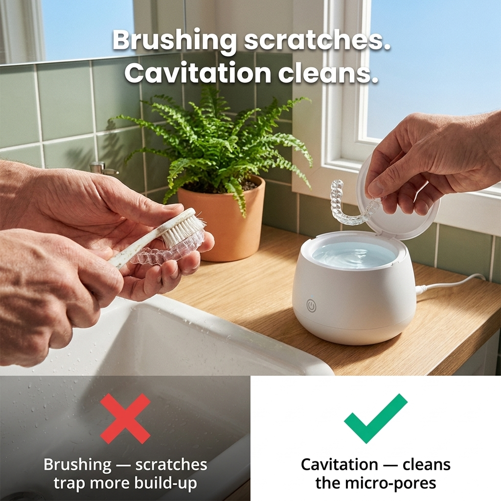 PurePod™ — Ultrasonic + UV Cleaner for Retainers, Aligners & Night Guards
