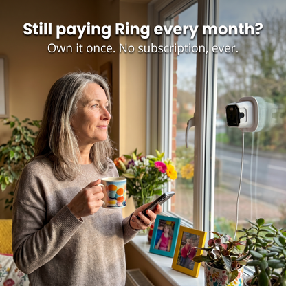 LookOut™ Indoor Window Security Camera — See Your Doorstep, No Subscription, No Drilling