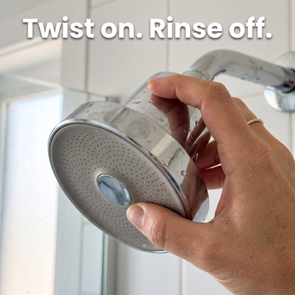 PureRain™ — 6" Filtered Rainfall Shower Head for Hard Water