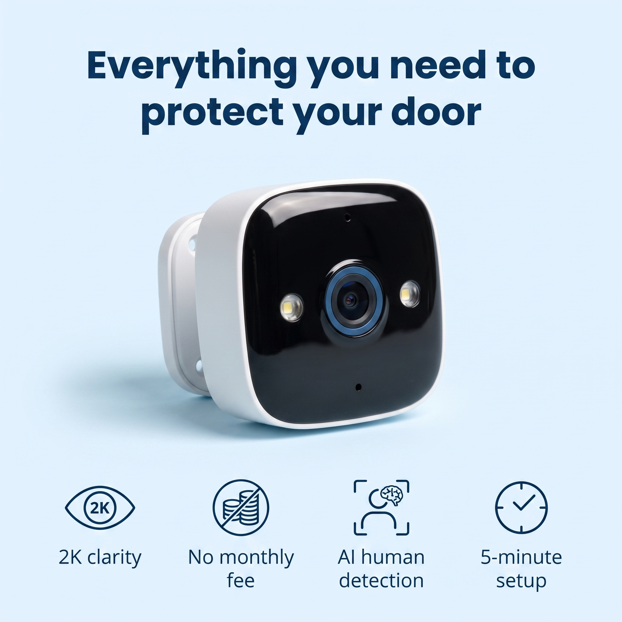 LookOut™ Indoor Window Security Camera — See Your Doorstep, No Subscription, No Drilling