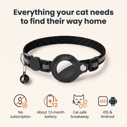 Purrspot™ GPS Cat Collar — No Subscription, No Nightly Charging