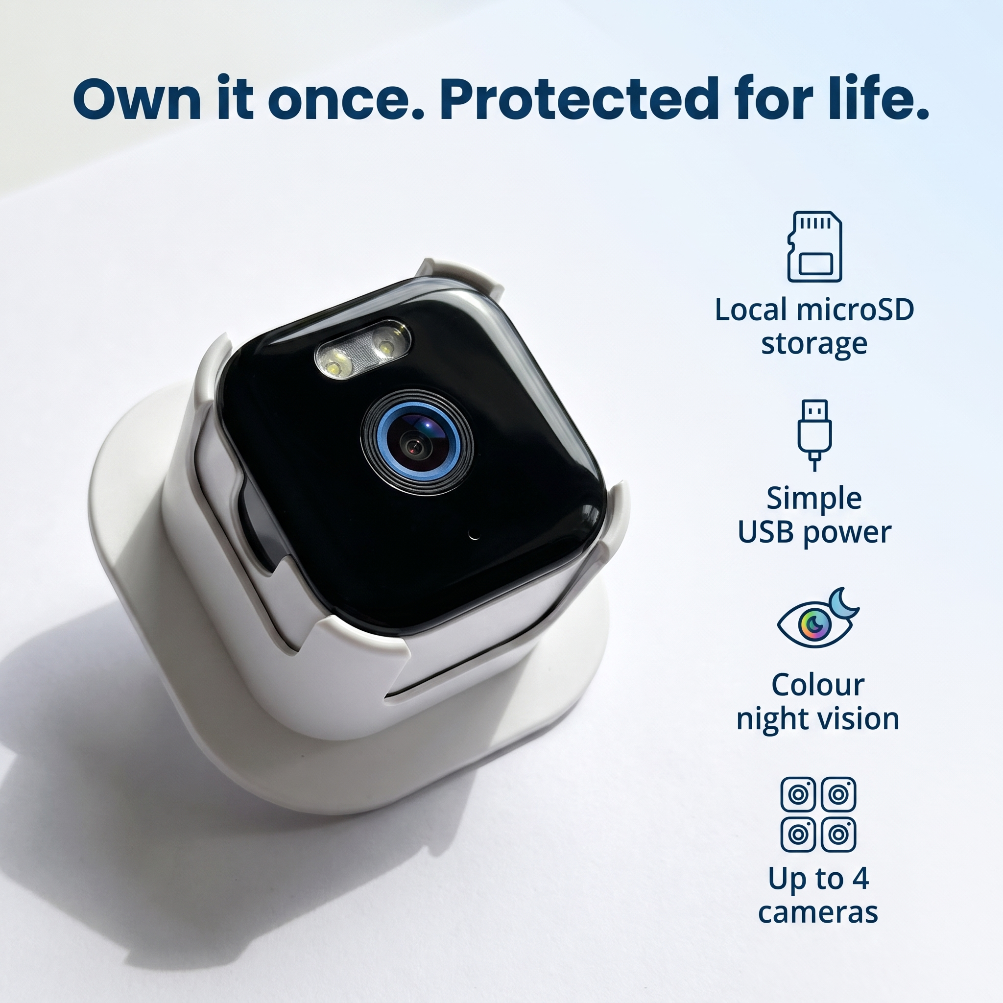 LookOut™ Indoor Window Security Camera — See Your Doorstep, No Subscription, No Drilling
