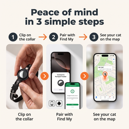 Purrspot™ GPS Cat Collar — No Subscription, No Nightly Charging