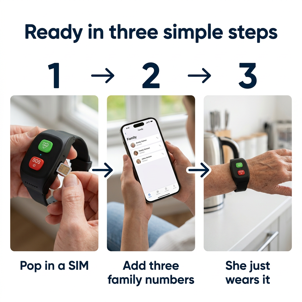 Kinspot™ — SOS Watch That Calls Your Family, No Subscription