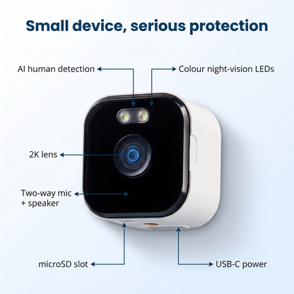 LookOut™ Indoor Window Security Camera — See Your Doorstep, No Subscription, No Drilling
