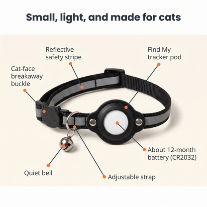 Purrspot™ GPS Cat Collar — No Subscription, No Nightly Charging