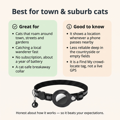 Purrspot™ GPS Cat Collar — No Subscription, No Nightly Charging
