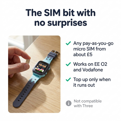 Buzzly™ Kids' Calling Watch — Their First Watch, Your Number In It. No Subscription