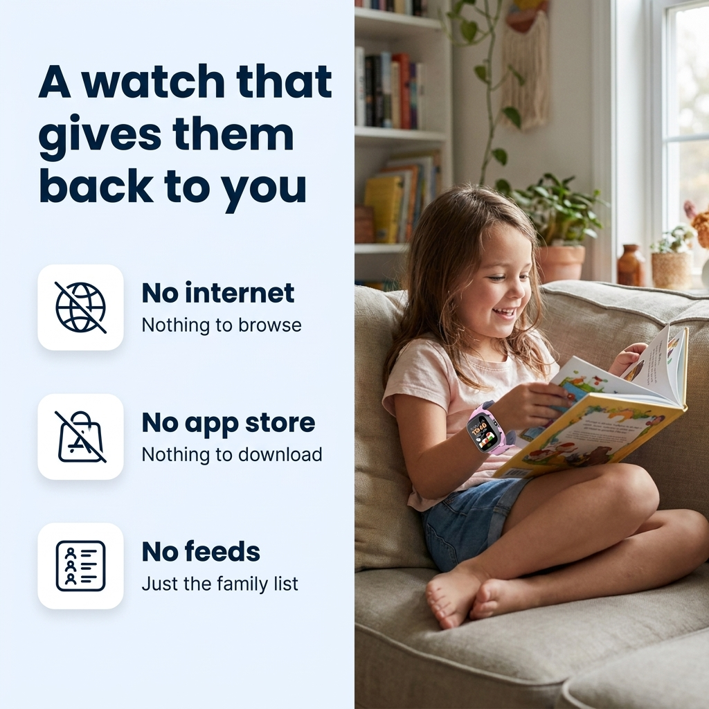 Buzzly™ Kids' Calling Watch — Their First Watch, Your Number In It. No Subscription