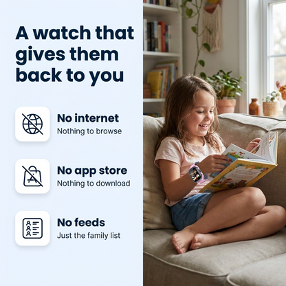 Buzzly™ Kids' Calling Watch — Their First Watch, Your Number In It. No Subscription