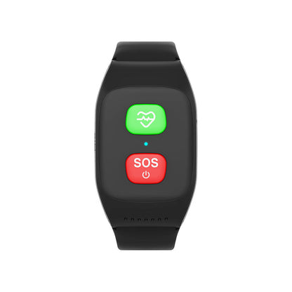 Kinspot SOS watch front view - two buttons, nothing to learn