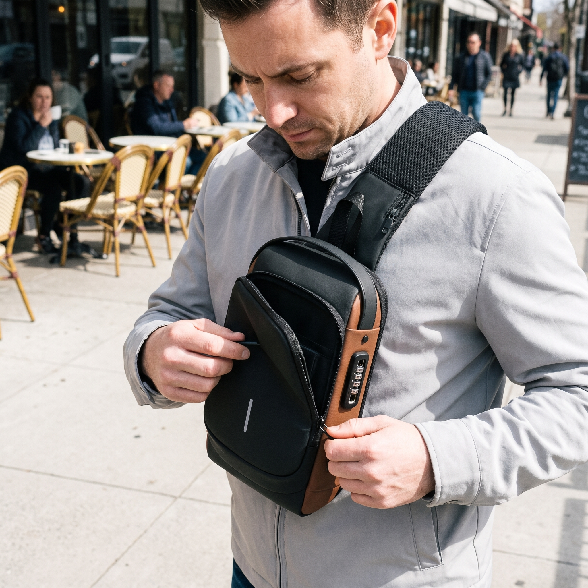 Vaulty™ – Anti-Theft Crossbody Bag | Lockable Main Compartment | Hidden Zips