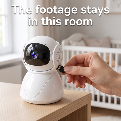 Nestly™ – 360° WiFi Baby Monitor | Local SD Storage, No Cloud, No Subscription