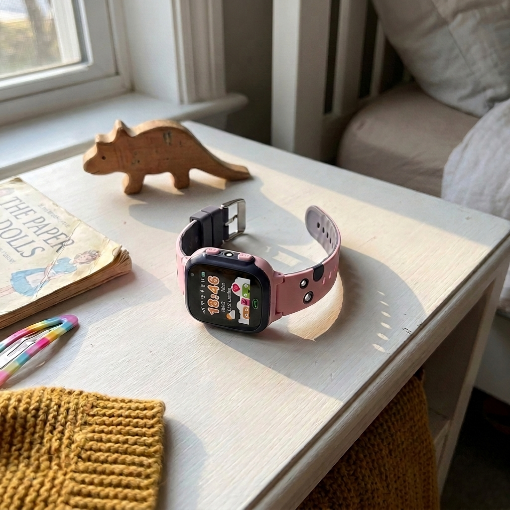 Buzzly pink on a bedside table