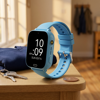 Kidspot kids' location watch in blue - actual size 41 x 49 mm