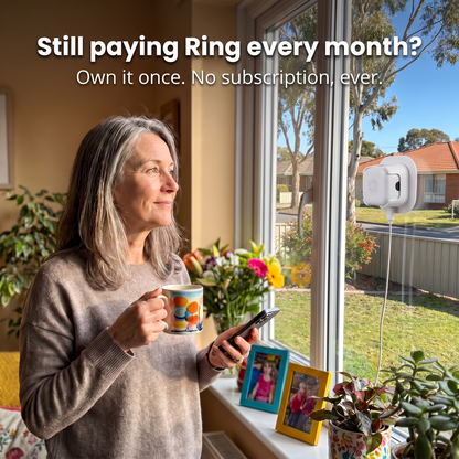 LookOut window security camera in an Australian home: no drilling, no subscription