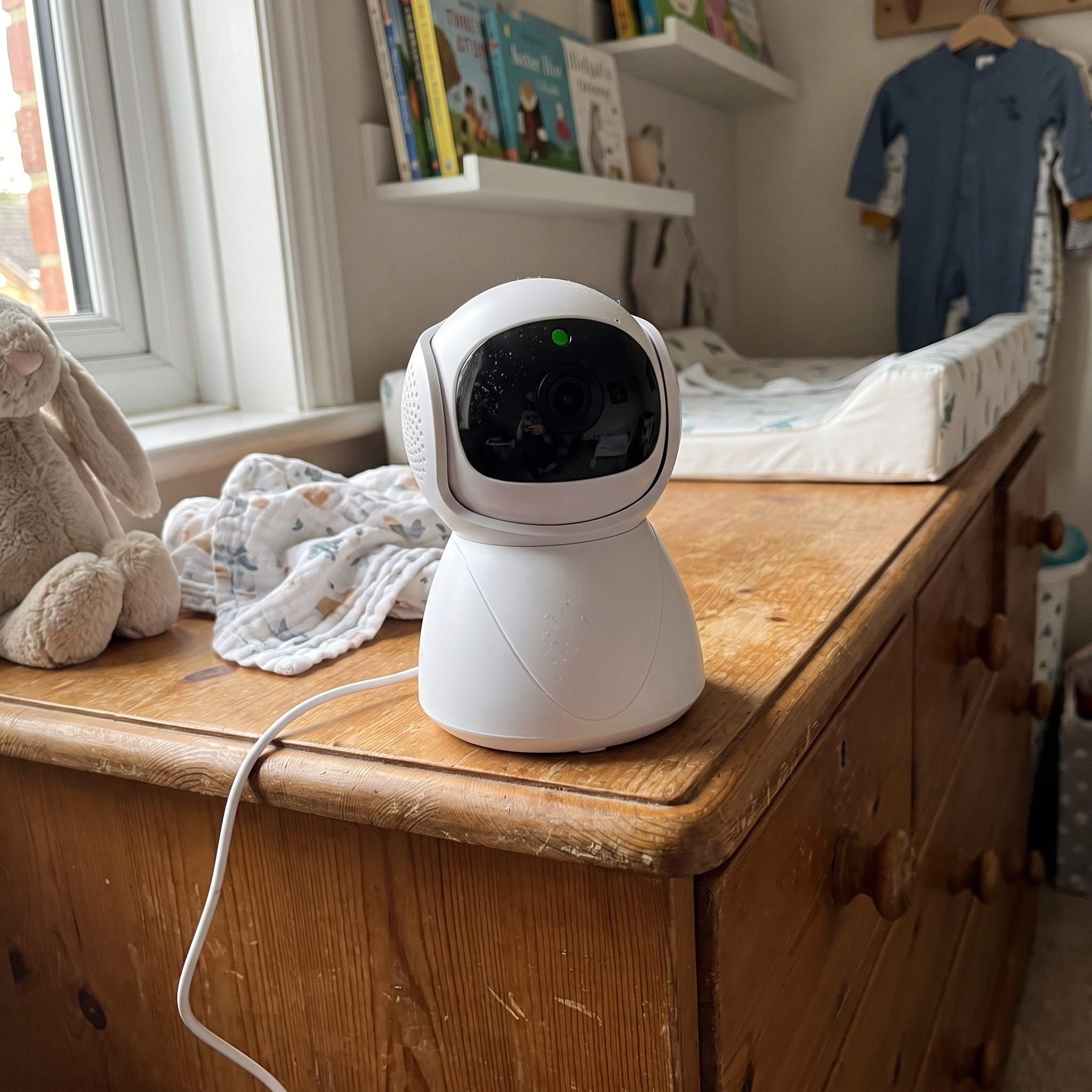 Nestly baby monitor in a nursery