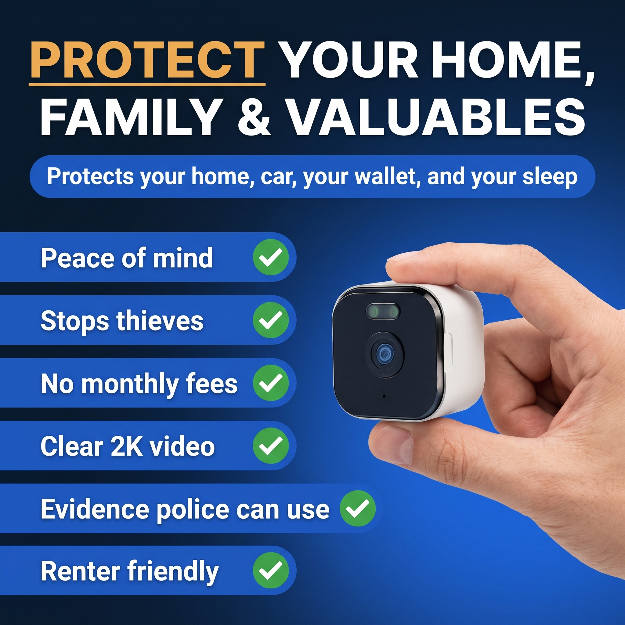 LookOut™ Indoor Window Security Camera — See Your Doorstep, No Subscription, No Drilling