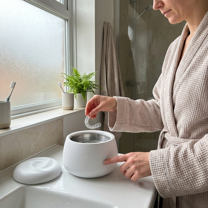 PurePod™ — Ultrasonic + UV Cleaner for Retainers, Aligners & Night Guards