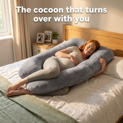 Snugly™ Pregnancy Pillow — The Cocoon That Turns Over With You
