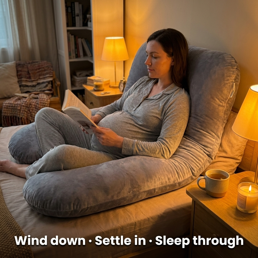 Snugly™ Pregnancy Pillow — The Cocoon That Turns Over With You