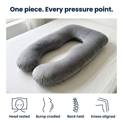 Snugly™ Pregnancy Pillow — The Cocoon That Turns Over With You