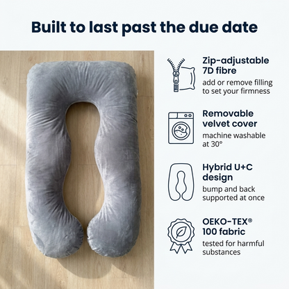 Snugly™ Pregnancy Pillow — The Cocoon That Turns Over With You