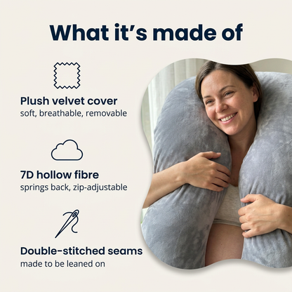 Snugly™ Pregnancy Pillow — The Cocoon That Turns Over With You